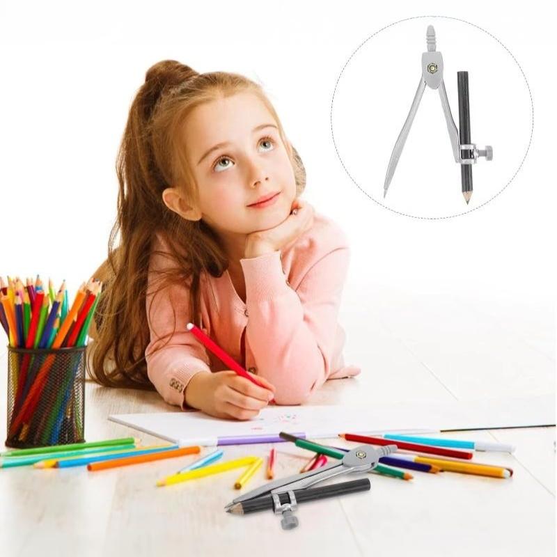 Metal Locking Compass Set Anti - Math Geometry Set With Compass review and price