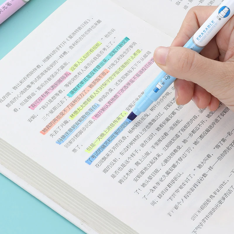 6 Colors Erasable Highlighters - Pastel Highlighter Set Double Ended review and price