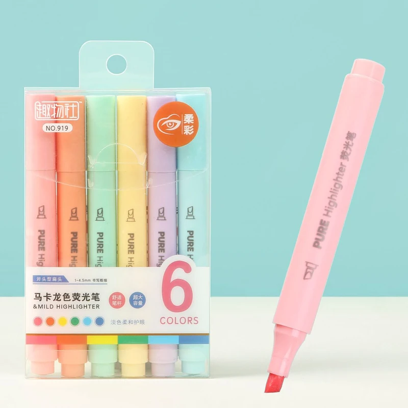 6PCS Pastel Highlighter Pens - - Pastel Highlighter Set Double Ended review and price