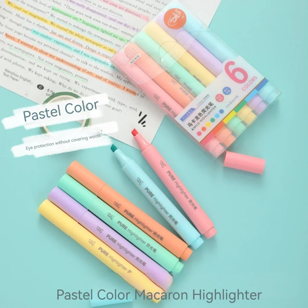 6PCS Pastel Highlighter Pens - - Pastel Highlighter Set Double Ended review and price