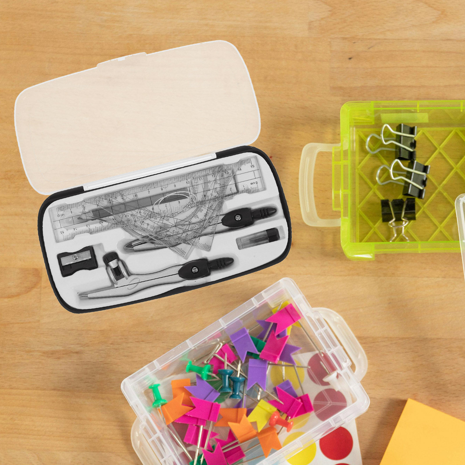 1Set Geometry Drawing Set with - Math Geometry Set With Compass review and price