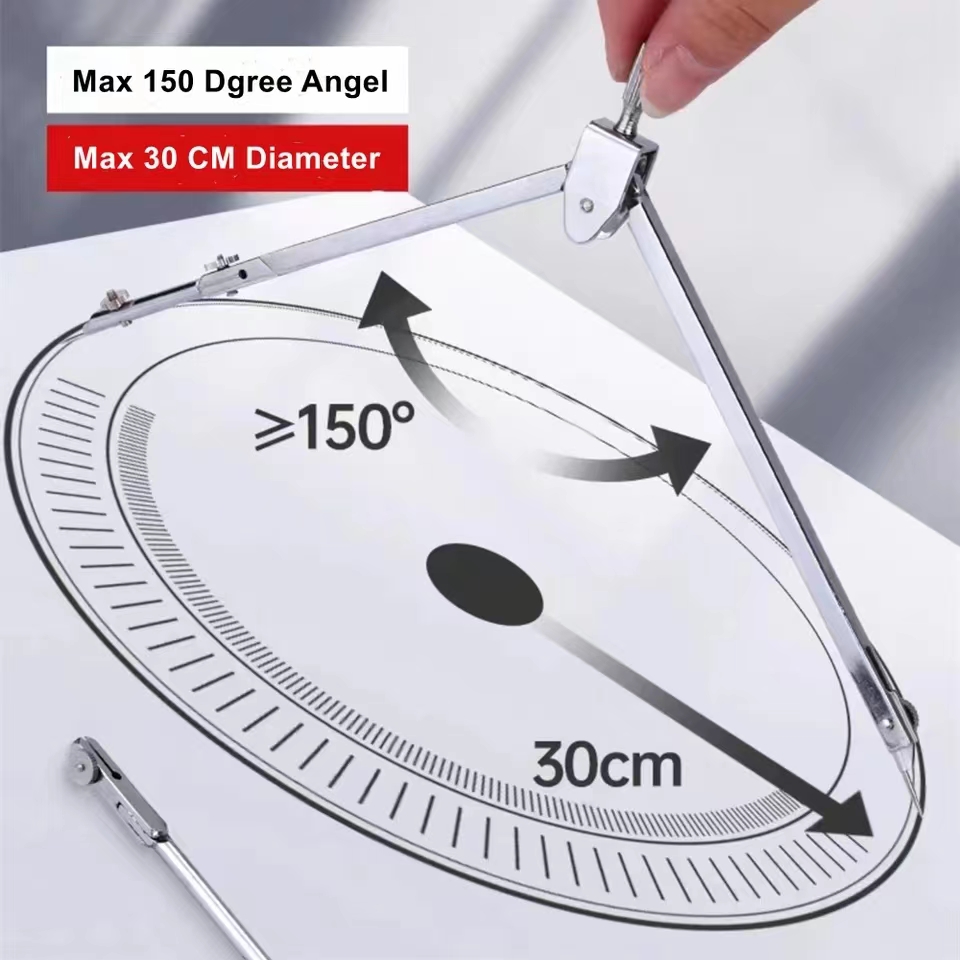 Stainless Steel Drafting Set D - Math Geometry Set With Compass review and price