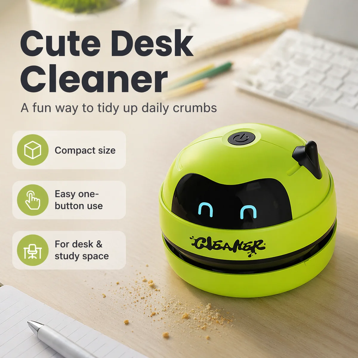 Cartoon Mini Desktop Vacuum Cl - Mini Desktop Vacuum Cleaner For Eraser Dust review and price