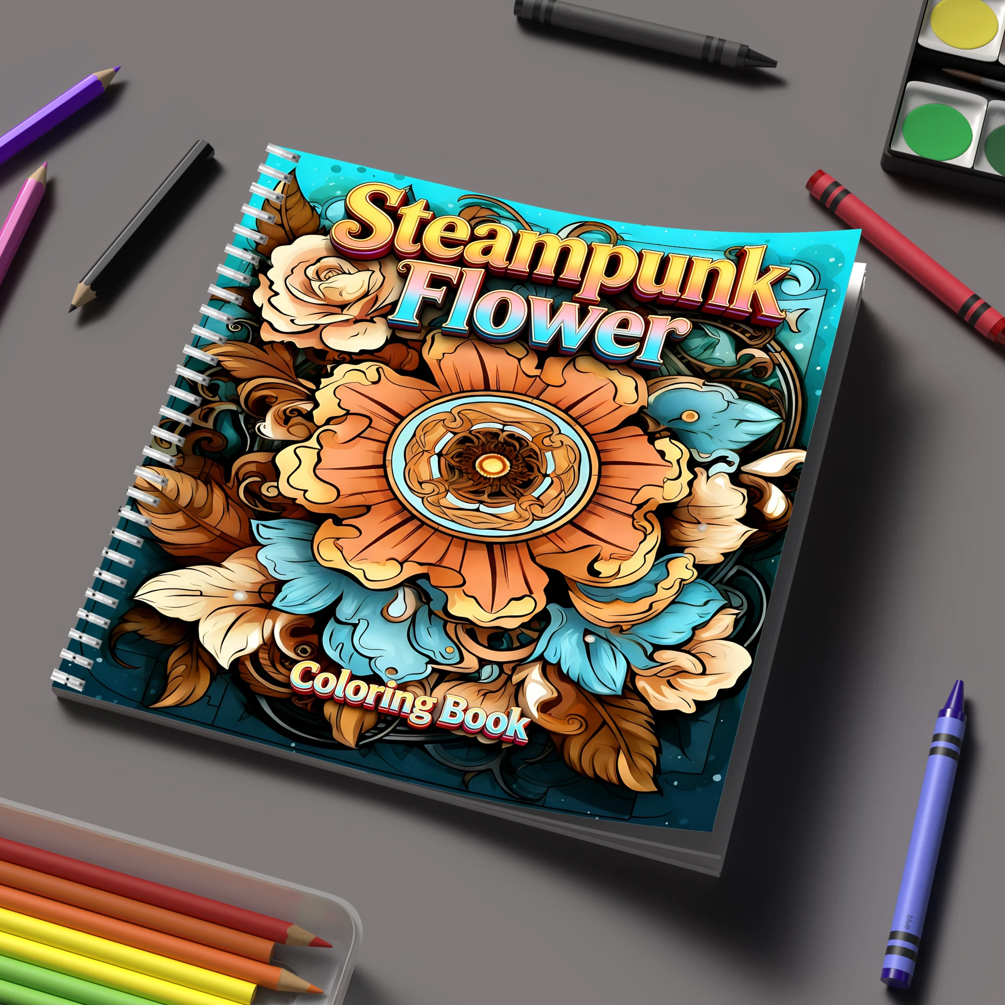 Coloring Book Steampunk Flower - School Supplies review and price