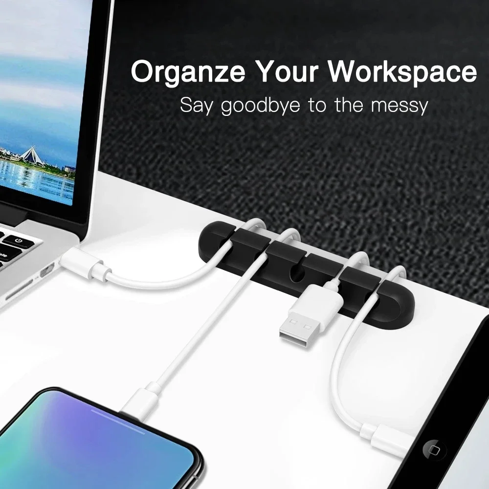Silicone USB Cable Organizer U - Desk Accessories review and price