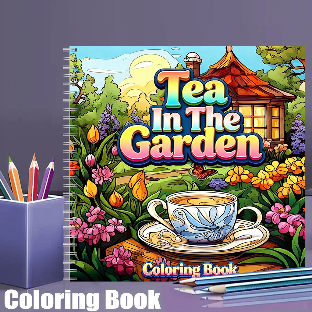 Tea In The Gardens Coloring Bo - School Supplies review and price
